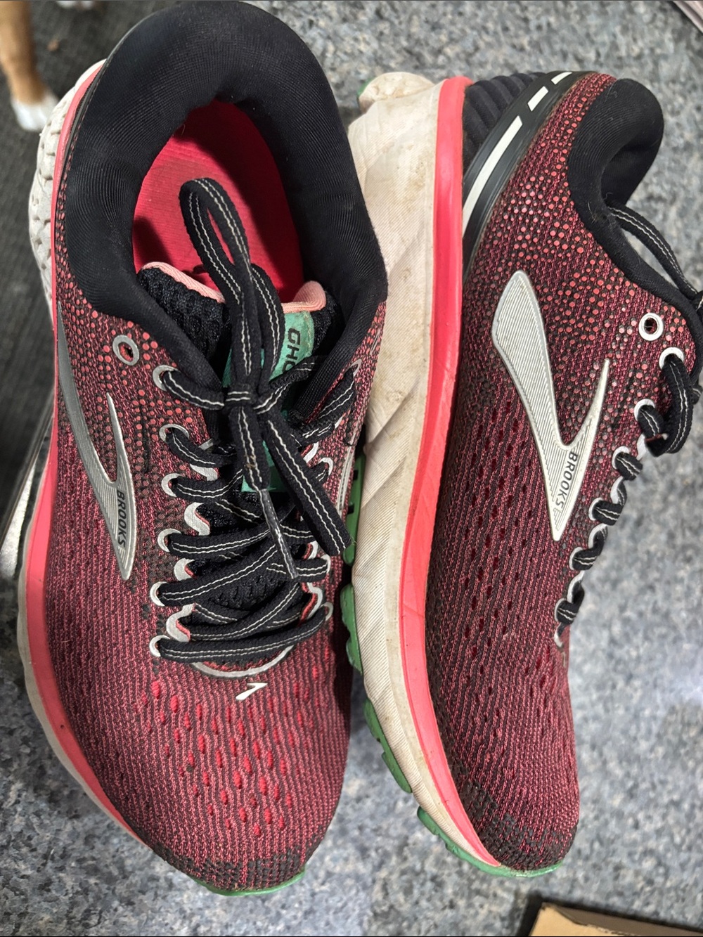 Brooks Women’s Athletic Shoes - Burgundy with Pink Accents